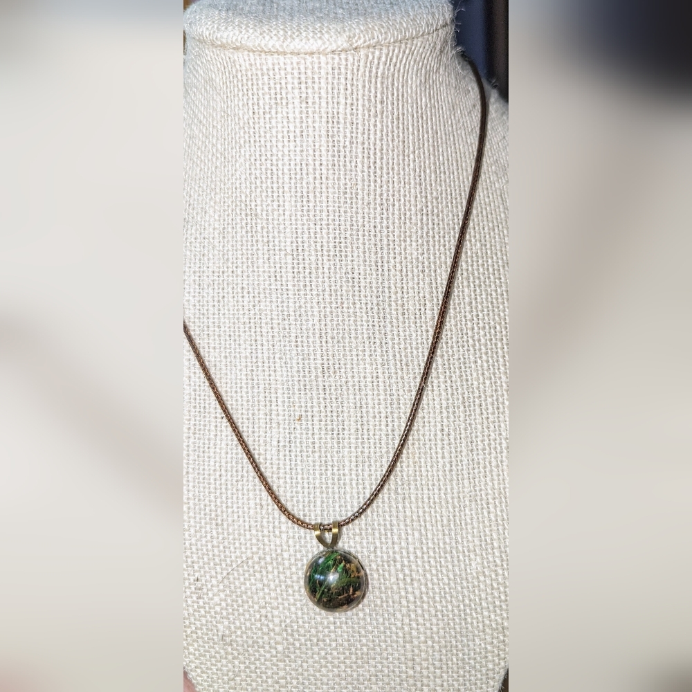 Eucalyptus terrarium necklace